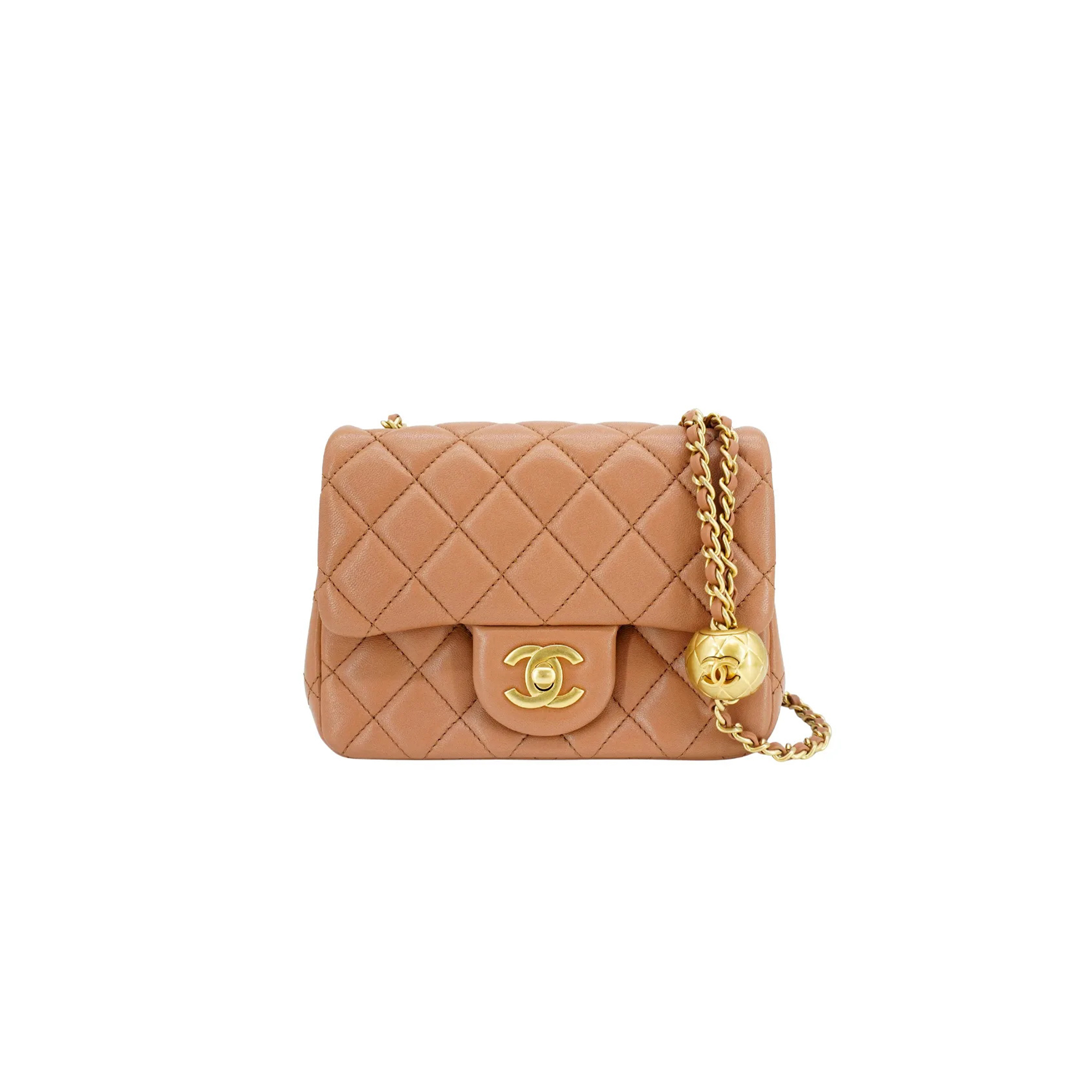 CHANEL MASTER GOLDEN BALL FLAP BAG FATTY FANG AS1786 (18*13*7cm)